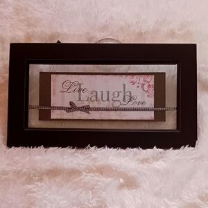 LIVE LAUGH LOVE Picture in Frame NWT